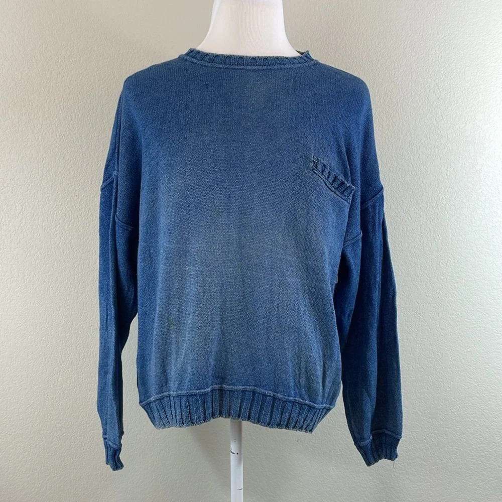 Luciano‎ Barbera 100% cotton denim long sleeve shirt size XL
